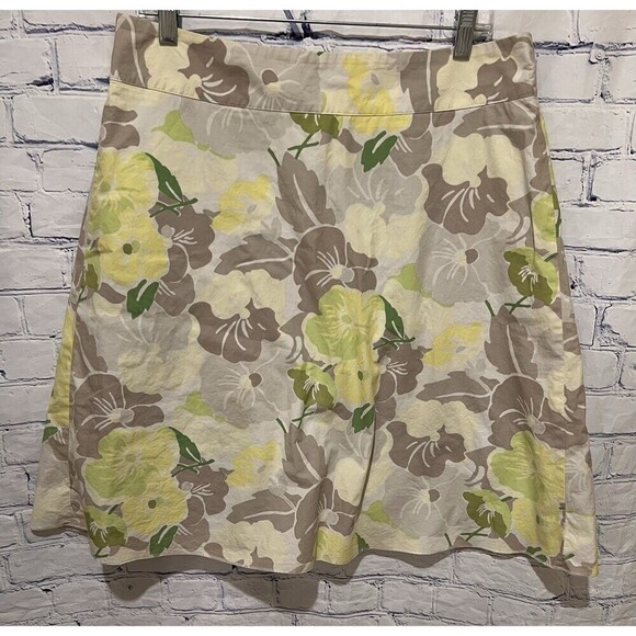EXPRESS GREEN FLORAL FLOWER PRINT SKIRT WOMENS SIZE 10 - Picture 1 of 5